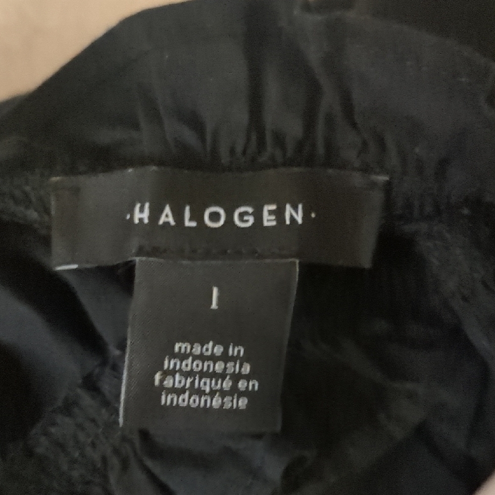 Halogen by Nordstom Black Ruffled Gathered Neck Sleeveless Blouse Size M - Picture 2 of 5